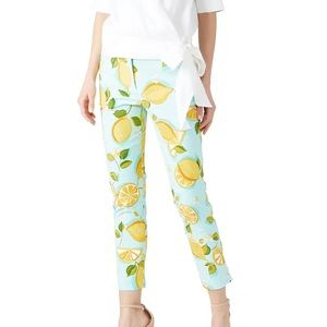 Trina Turk lemon print capri pants